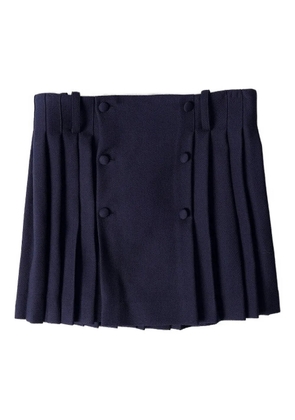 AMI Paris virgin wool pleated skirt - Blue