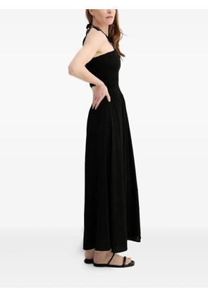 Sessùn smocked halterneck maxi dress - Black