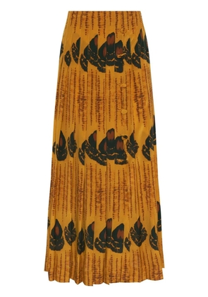 Altuzarra patterned pleated skirt - Orange