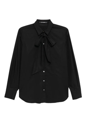 Karl Lagerfeld bow poplin shirt - Black