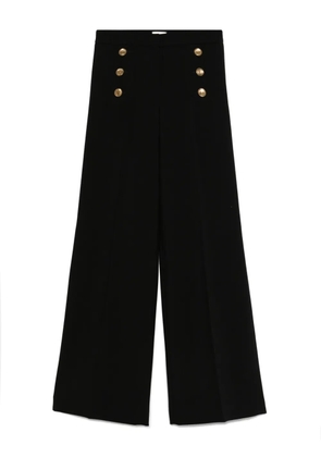 Seductive Bridget gold-button wide-leg trousers - Black