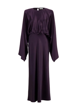 Altuzarra Evinka long-sleeve gathered silk dress - Purple