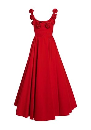 Giambattista Valli rose-embellished maxi dress - Red