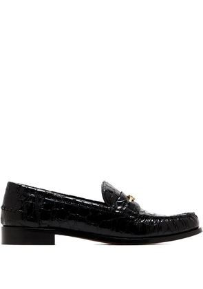 Ferragamo croc-effect loafers - Black