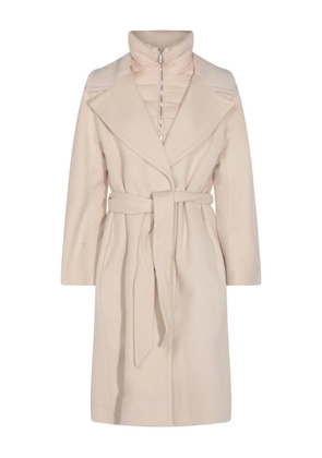 Moorer belted zip coat - Neutrals