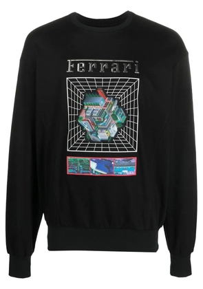 Ferrari graphic-print cotton sweatshirt - Black