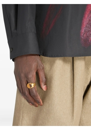 DRIES VAN NOTEN oval-frame signet ring - Gold