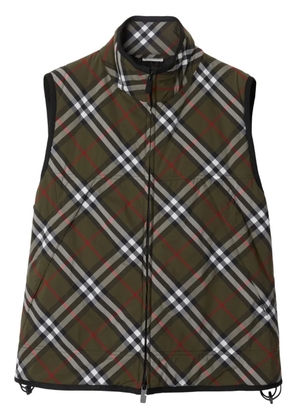 Burberry checked padded gilet - Green