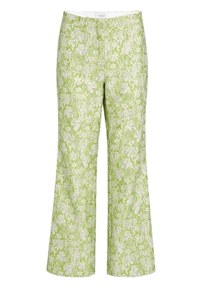 Giambattista Valli Tender Spring Cloque trousers - Green