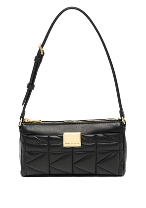 Karl Lagerfeld quilted logo shoulder bag - Black
