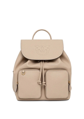 PINKO logo-debossed backpack - Neutrals