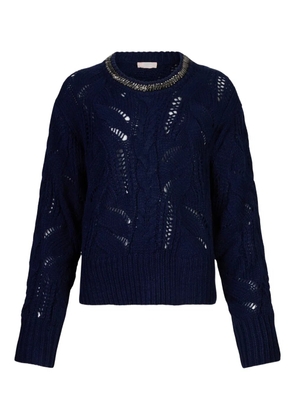 LIU JO openwork gemstone jumper - Blue