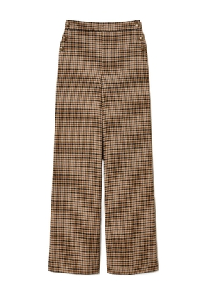 TWINSET checked button-fastening trousers - Brown