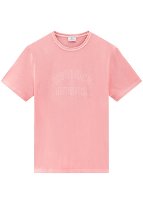 Woolrich logo-print cotton T-shirt - Pink