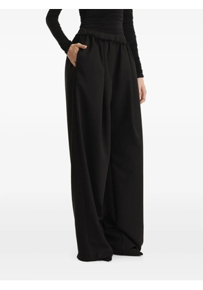 2310 STUDIO elastic-waist wide-leg trousers - Black