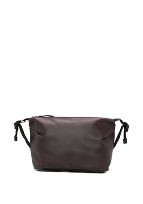 Rains Hilo buckle-detail logo wash bag - Brown
