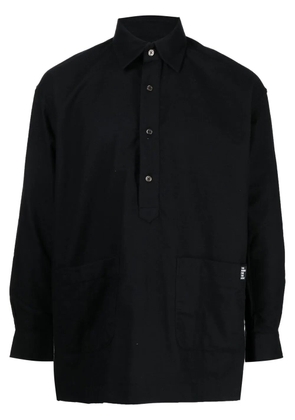 The Power For The People button placket long-sleeve shirt - Black