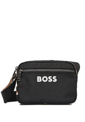 BOSS logo-plaque belt bag - Black