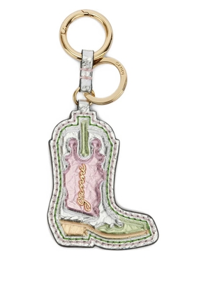 GANNI boot keyring - Silver