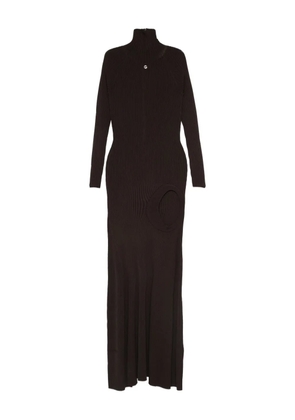 Coperni ribbed cut-out dress - Brown