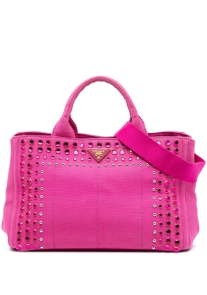Prada Pre-Owned 2010-2025 Canvas Canapa Bijoux satchel - Pink