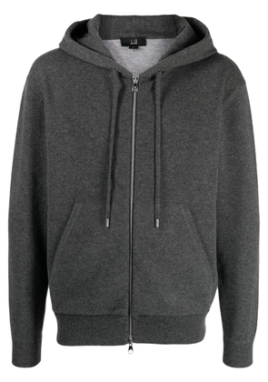 Dunhill long-sleeves zip-up hoodie - Grey
