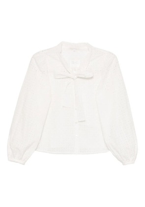 To b. by agnès b. eyelet-detailing shirt - White