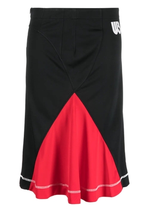 Wales Bonner colour-block midi skirt - Black