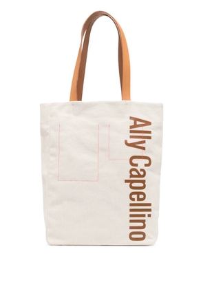 Ally Capellino logo-print tote bag - Neutrals