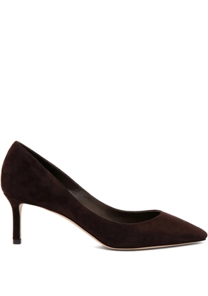 Jimmy Choo 85mm pointed-toe suede pumps - Brown