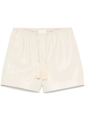 Nanushka faux-leather shorts - Neutrals