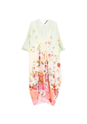 Roberto Cavalli floral V-neck kaftan - Neutrals