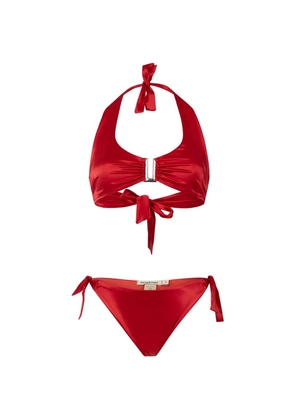 PARAMIDONNA Jane tie-detail bikini - Red