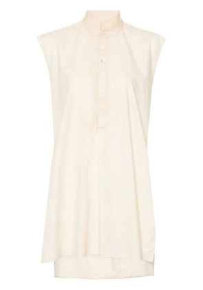 QUIRA long-length cotton shirt - Neutrals