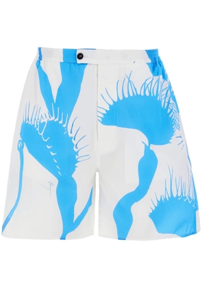 Ferragamo Venus-print cotton bermuda shorts - White