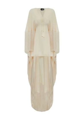 Taller Marmo 1970 fringe-trim mini dress - Neutrals