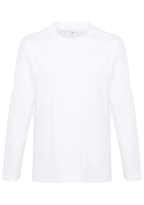 Brunello Cucinelli long-sleeve cotton T-shirt - White