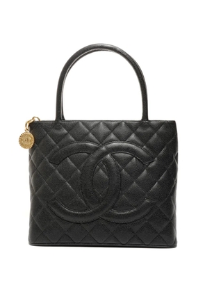 CHANEL Pre-Owned 2008-2009 Medallion CC mark tote bag - Black