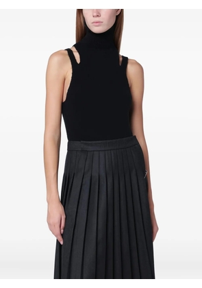 Roberto Collina cut-out turtleneck top - Black
