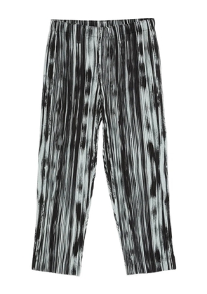 Homme Plissé Issey Miyake Brushstroke Stripe plissé trousers - Black
