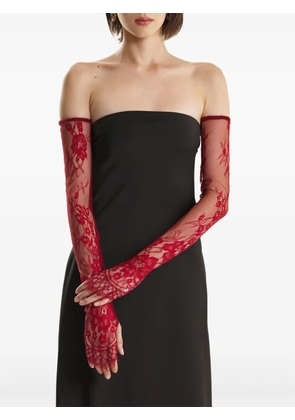 2310 STUDIO lace-floral gloves - Red