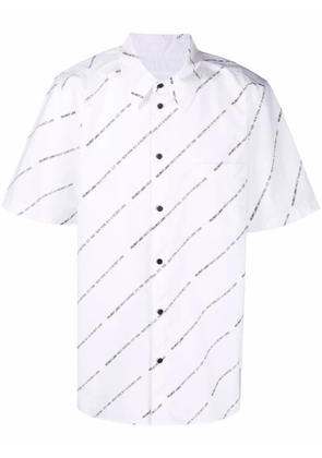 Helmut Lang logo-print cotton shirt - White