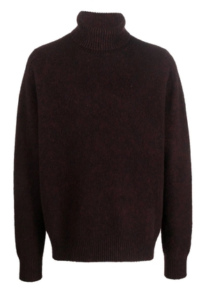 OAMC logo-knit roll-neck jumper - Purple