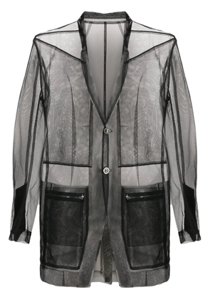 Rick Owens sheer buttoned shirt - Black
