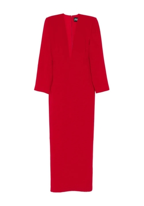 Solace London Deacon V-neck maxi dress - Red