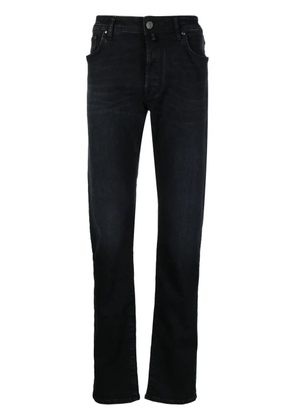 Jacob Cohën logo-patch straight-leg jeans - Black