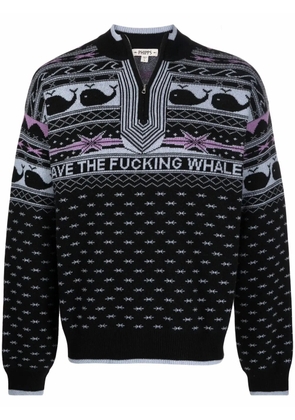 Phipps Save The Whales jumper - Black