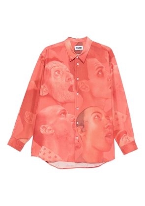 Magliano portrait-print silk shirt - Pink