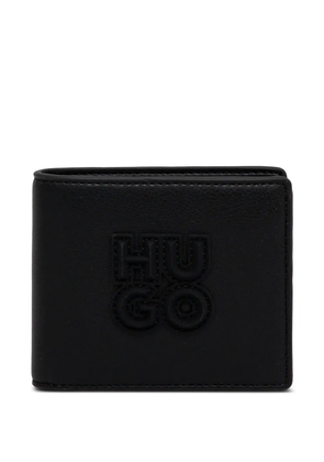 HUGO embossed-logo wallet - Black