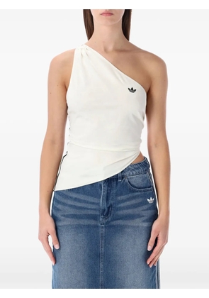 adidas asymmetric one-shoulder top - White